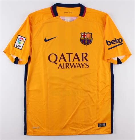 Lionel Leo Messi Signed Barcelona Authentic Nike Soccer Jersey Messi