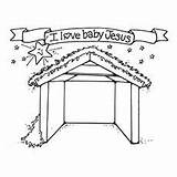 Stable Nativity Printablecolouringpages sketch template