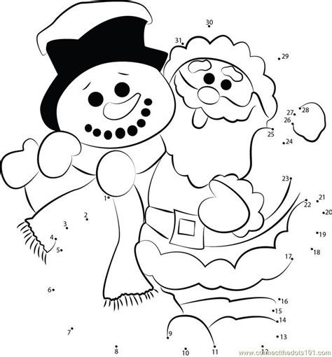 connect  dots santa clause snowman holidays christmas dot