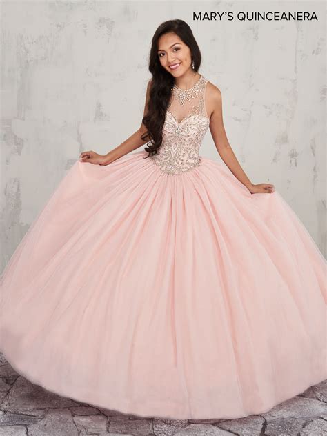 Marys Quinceanera Dresses Style Mq1009 In Blush Or White Color
