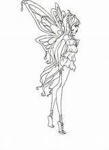 Winx Enchantix Bloom sketch template