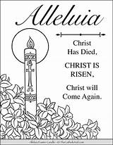 Alleluia Thecatholickid Colouring Risen sketch template