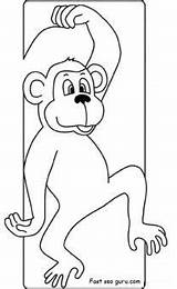 Door Hanger Printable Monkey Coloring Pages Colouring Kids Fastseoguru Signs Fargelegge sketch template
