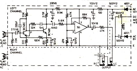 stereo cassette player circuit diagram panel switch wiring