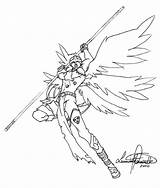 Angemon sketch template