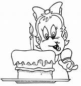 Birthday Coloring Pages Year Cake Old Girl Kids Drawing Her Printactivities Disney Getdrawings sketch template