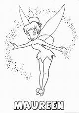 Maureen Tinkerbell Naam Kleurplaten sketch template