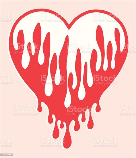 flaming dripping heart stock illustration download image now istock