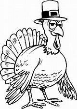 Turkey Coloring Thanksgiving Pages Hat Wearing Color Turkeys Cartoon Printable Printables Dinner Clipart Drawing Kids Cliparts Holidays Book Fun Online sketch template