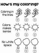 Coloring Rubric Kindergarten Kinder Kind Rubrics Charts sketch template