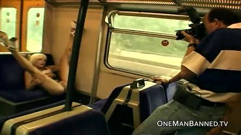 public daring sex and flashing on a train redtube