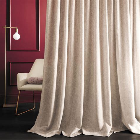 tela  cortinas ice wool  christian fischbacher de color liso de poliester de lino