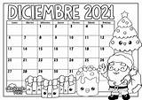 Diciembre Para Imprimir 2021 Calendario Colorear Mes Dibujos Con Kawaii Aqui Mas Click sketch template