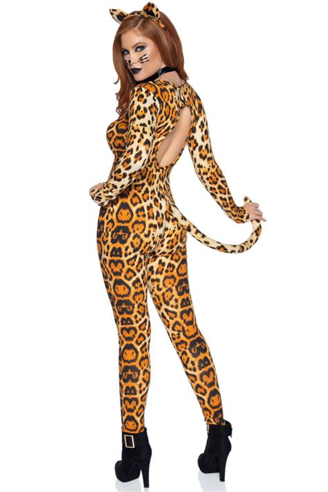 cool cougar costume womens leopard costume womens big cat costume