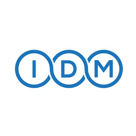 idm letter logo design  white background idm creative initials