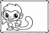 Coloring Monkey Cute Baby Pages Girl Print Year Animals Color Kids Cartoon Popular Coloringtop sketch template