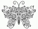 Coloring Pages Hard Adults Abstract Complicated Printable Adult Difficult Butterfly Print Girls Fairy Teen Kids Fairies Color Designs Butterflies Really sketch template