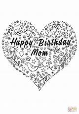 Birthday Mom Coloring Happy Pages Printable Cards Son Para Da Card Color Drawings Mother Print Drawing Feliz Colorir Aniversário Absolutely sketch template