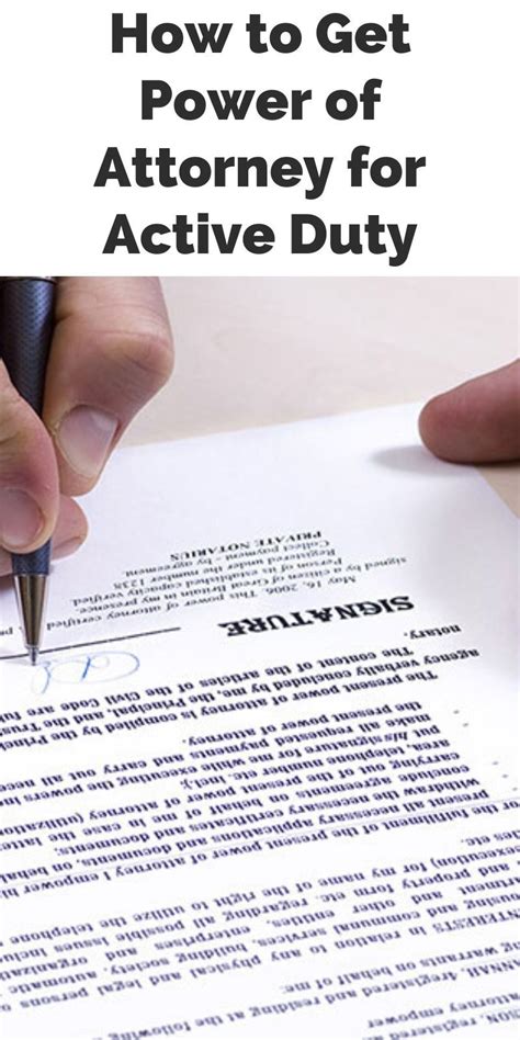 How To Get Power Of Attorney For Active Duty Our Deer Power Of