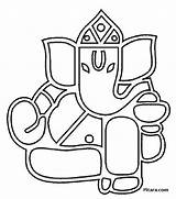 Ganesha Pitara sketch template