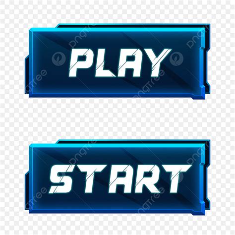 start button clipart png images game ui set  play  start button play button start button
