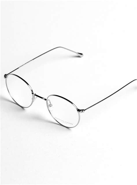 nearly round metal frames in shiny silver the ben silver collection