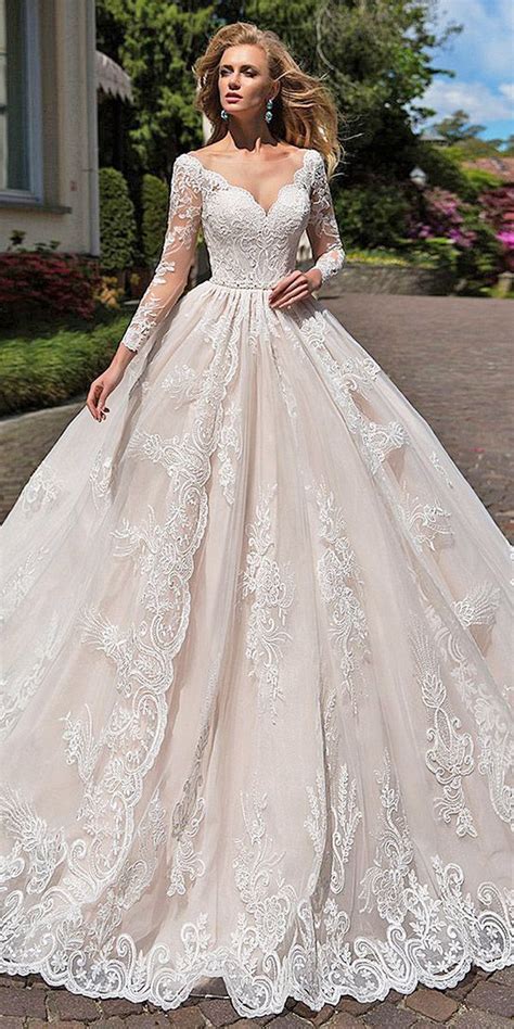 15 illusion long sleeve wedding dresses you ll like ball gown