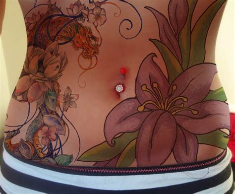 Tattoos For Women Stomach Tattoos Women Belly Tattoos Tattoos