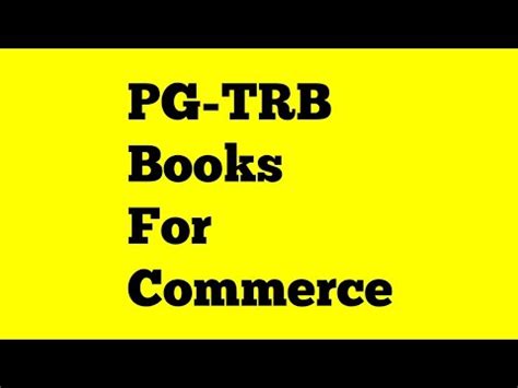 pg trb books  commerce reference books  pg trb net set commerce books youtube