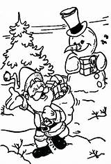 Coloring Pages Snowy Snow Rainy Snowman Santa Waving Claus Christmas Continuing His Getcolorings Journey Getdrawings Weather sketch template
