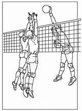 Volleyball Voleibol Pintar Voley Siatkarski Volei Turniej Esportes Play Kolorowanka Druku Siatkówka Sheets sketch template