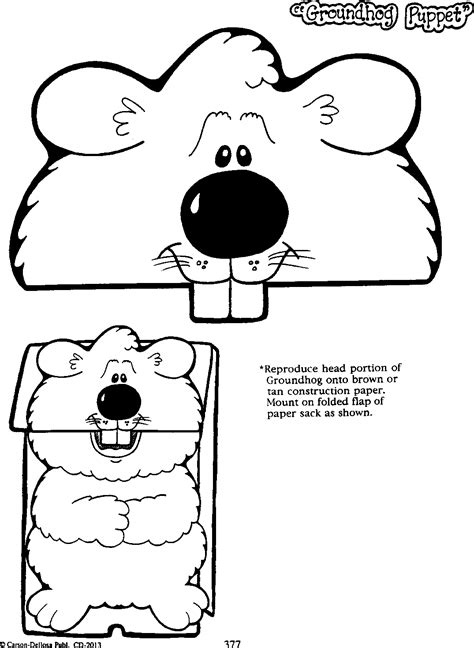 groundhog day coloring pages activities coloring home