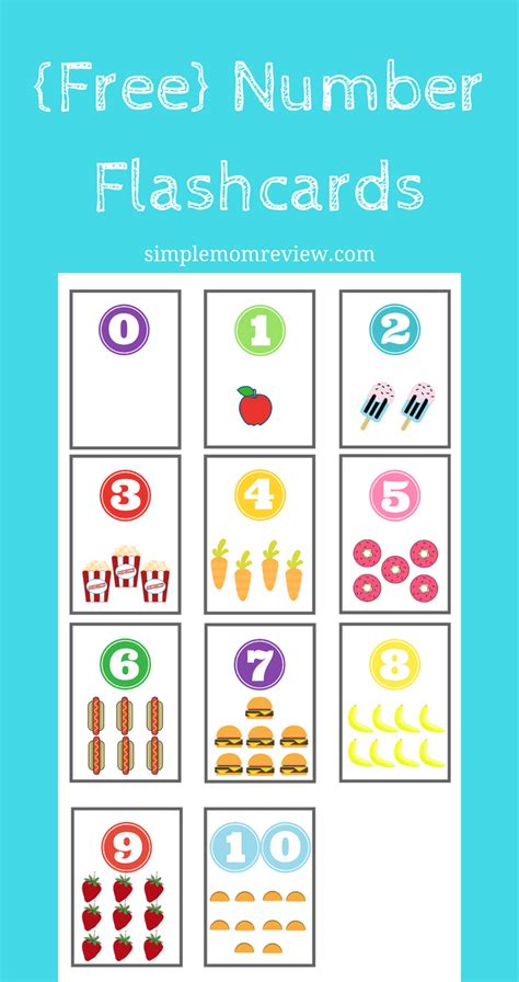 number flashcards  printable simple mom review