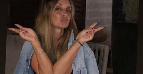 louise redknapp flashes jaw dropping legs as skimpy dress