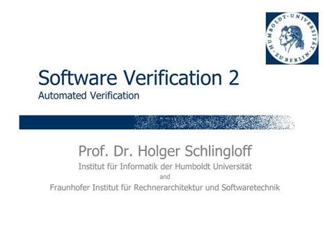 software verification  automated verification powerpoint