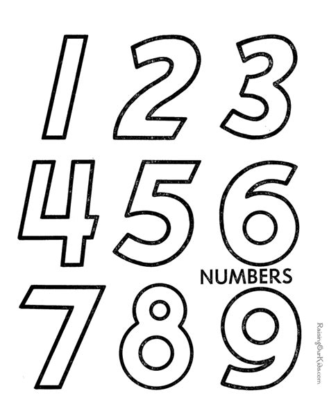 number coloring pages  toddlers coloring home
