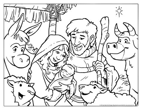 nativity coloring page  printable nativity coloring page coloring