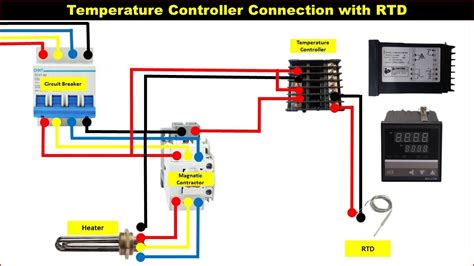 temperature controller connection  rtd temperature controller install diagram youtube