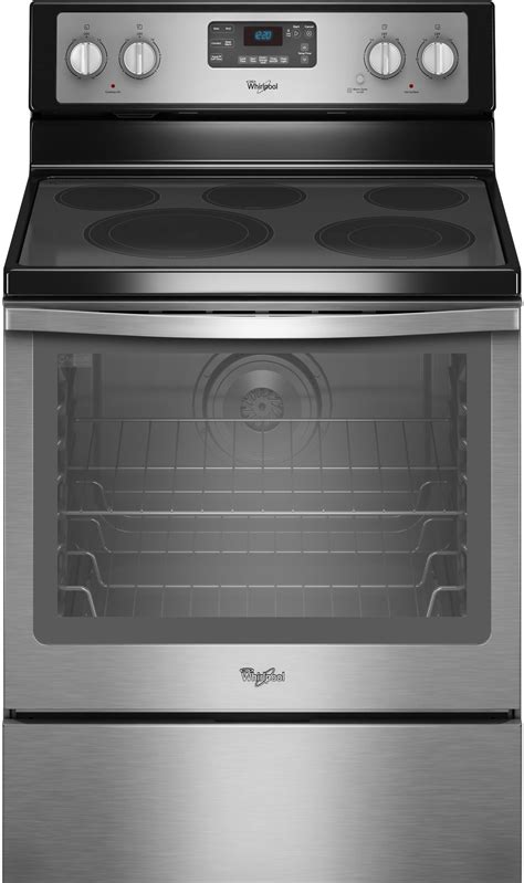 whirlpool wfehes   freestanding electric range closeout  convection accubake