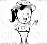 Drinking Water Girl Cartoon Coloring Clipart Safari Cute Thoman Cory Outlined Vector Pages Getdrawings 2021 sketch template