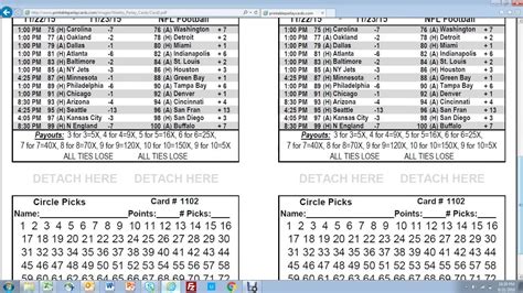 parlay bets   nfl  printable parlay cards  printable