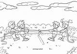 Tauziehen Kinder Tug War Malvorlage Ausmalbilder Ausmalen Malvorlagen Tir Großformat Grafik öffnen sketch template