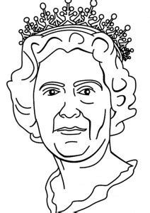 queen coloring page