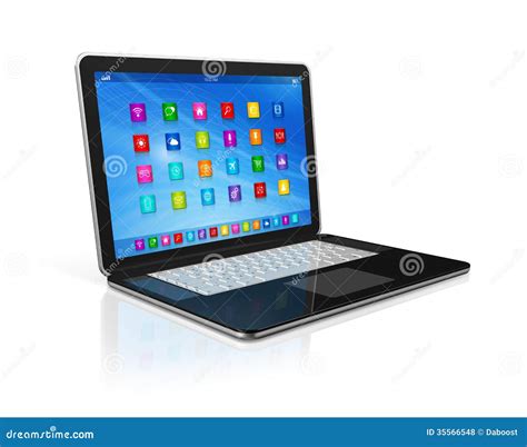 laptop computer apps icons interface royalty  stock  image