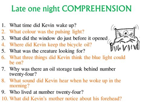 Short Story Comprehension Late One Night Ks2 Ks3 Teaching Resources