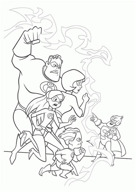 coloring page incredibles coloring pages
