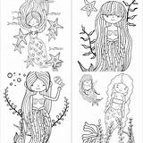 Purrmaid Mermaid sketch template