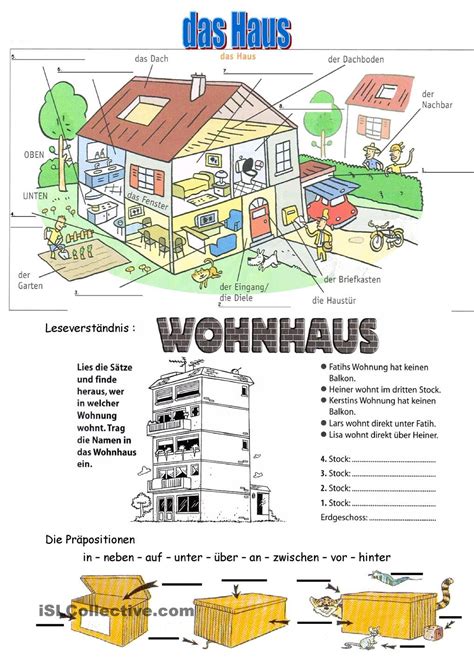 haus und stockwerke hausunterricht deutsch lernen