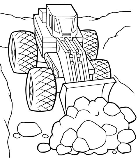 bulldozer coloring pages    print