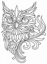Coloring Pages Owl Adult Drawing Tattoo Printable Coloriage Color Embroidery Para Colorir Mandala Designs Cool Colorings Baroque Coruja Cursive Animaux sketch template